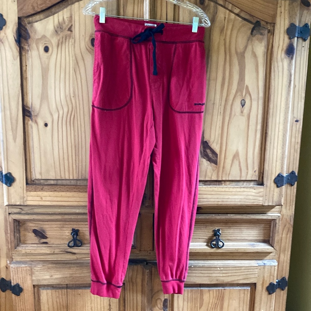 Women Papi red black jogger lounge pants size S